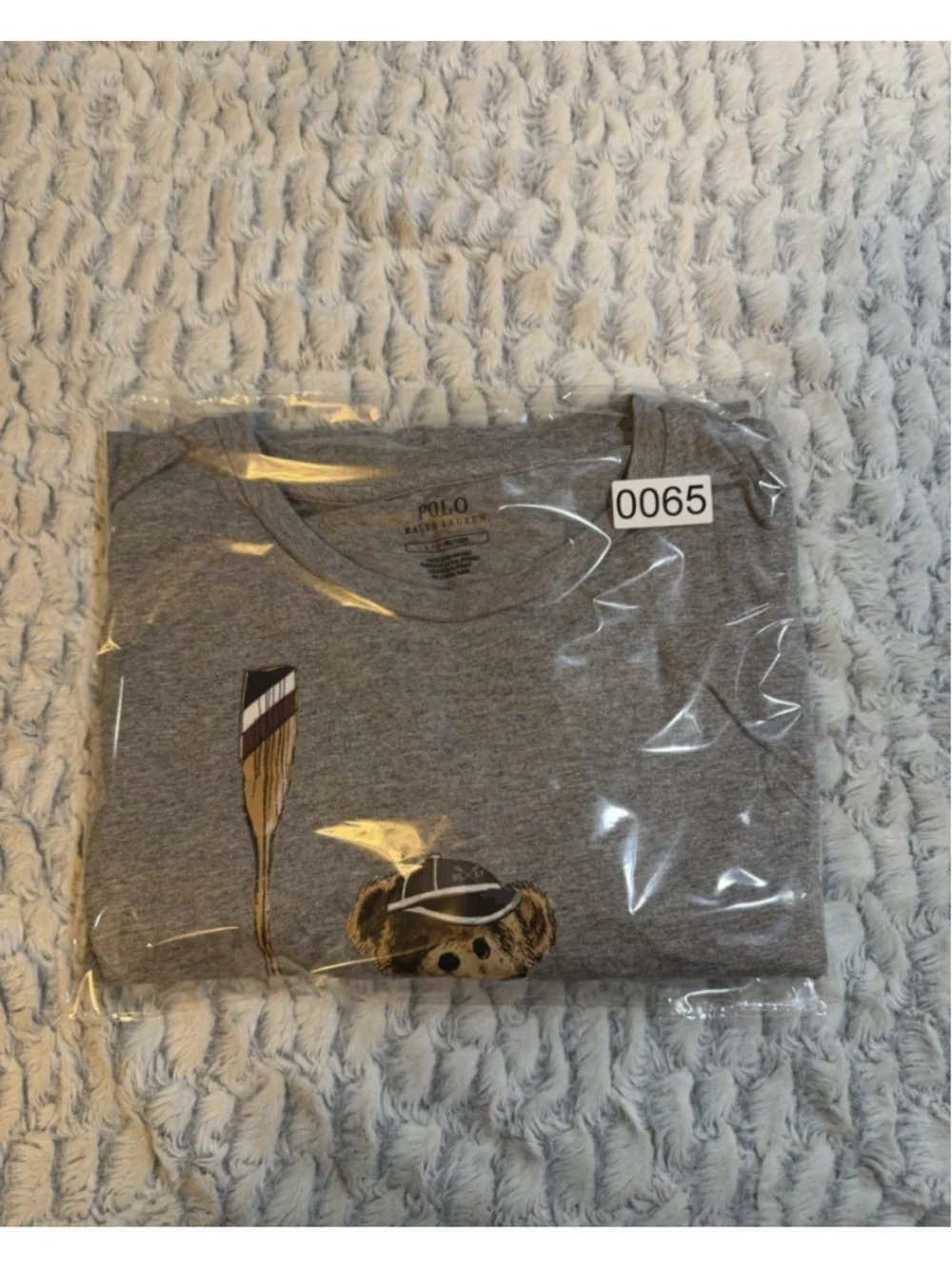 Polo Ralph Lauren Men's Gray Polo Bear Graphic Logo Crew Neck T-Shirt XL